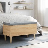  Klupa za pohranu boja hrasta 82x42x46 cm od konstruiranog drva | shoptok.hr