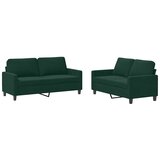  2-dijelni set sofa s jastucima tamnozeleni baršunasti | shoptok.hr