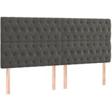 Krevet box spring s madracem LED tamnosivi 200x200 cm baršun | shoptok.hr