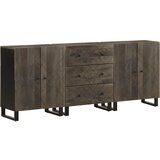 vidaXL Komoda od 3 komada crna 60x33x75 cm Puno drvo Mango Cijene
