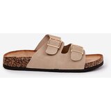 Boto Women Sandals On Cork Platform With Golden Buckles Beige Lisavionea | shoptok.hr