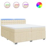 Maison Chic Box spring postelja - Vzmetna postelja z vzmetnico krem 200x200 cm blago SL17627, (21882712) | Shoptok.si