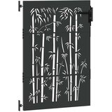  Vrtna vrata 85 x 150 cm Crna Može se zaključati | shoptok.hr