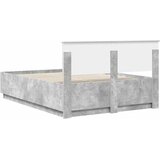  Krevetna konstrukcija s uzglavljem Betonska siva 140 x 190 cm | shoptok.hr