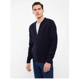 LC Waikiki Standard Pattern College Collar Men's Knitwear Cardigan