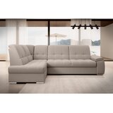 ELTAP Bež žametna raztegljiva/s prostorom za shranjevanje kotna sedežna garnitura (levi kot/v obliki črke L) Sado – | Shoptok.si