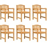  Vrtne stolice 6 kom 58 x 59 x 88 cm od masivne tikovine | Shoptok.si