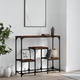 vidaXL Konzolna mizica dimljen hrast 89,5x28x76 cm inženirski les Cene
