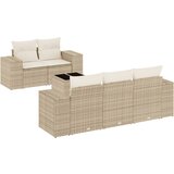  6-dijelni set vrtnih sofa s jastucima bež od poliratana | shoptok.hr