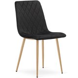  TURIN stolica - crni baršun / noge u boji drveta x 4 | shoptok.hr