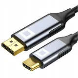 Co2 KABEL USB-C ADAPTER ZA PRIKAZOVALNIK PRIKLJUČEK HUB USB TIP C DP 8K 60HZ 2M, (21748499)