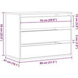 vidaXL Kotni predalnik starinski les 80x41x58 cm inženirski les | Shoptok.si