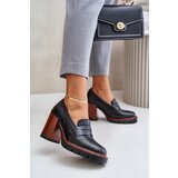 VINCEZA Women's High-Heeled Pumps with Platform in Black Eco-Suede 58105 | ePonuda.com