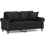  Dvosjed s ukrasnim jastucima boja crna 140 cm umjetna koža | shoptok.hr