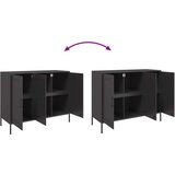 vidaXL Komoda črna 100,5x39x79 cm hladno valjano jeklo | Shoptok.si