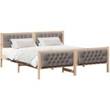  Okvir za krevet Sivo-smeđa 160 x 200 cm tkanina | shoptok.hr