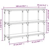  Konzolni stol boja smeđeg hrasta 100x29x75 cm konstruirano drvo | shoptok.hr