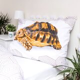 Jerry Fabrics Bela/rjava enojna bombažna otroška posteljnina 140x200 cm Tortoise – | Shoptok.si