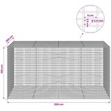  Gabion s žicom debljine 3,5 mm i mrežom 5x2,5 cm 200x100x100 cm | shoptok.hr
