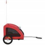 Prikolica za bicikl za ljubimce crvena od tkanine i željeza | shoptok.hr