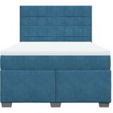 vidaXL Krevet s oprugama i madracem plavi 140x200 cm baršunasti | shoptok.hr