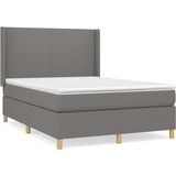  Box spring posteljni z vzmetnico temno siv 140x190 cm blago, (20895555) | Shoptok.si