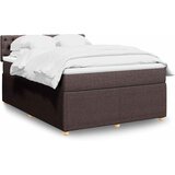  Krevet s oprugama i madracem tamnosmeđi 140 x 190 cm od tkanine | shoptok.hr