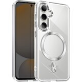 AVIZAR Ohišje MagSafe za Samsung Galaxy S24 in S25 Crystal Color Back, Srebrna, (5000016308) | Shoptok.si