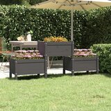 Maison Chic Visoka greda - Greda - Cvetlični Lonec siva 178,5x44x75 cm trdna borovina, (21789412) | Shoptok.si