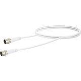 SCHWAIGER antene\, SAT priključni kabel [1x hitri moški konektor F - 1x hitri moški konektor F] 1.50 m 10 dB štirikratno oklopljen bela, (20431741) Cene