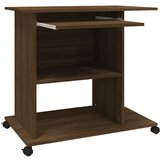  Stol za računalo boja smeđeg hrasta 80 x 50 x 75 cm drveni | shoptok.hr