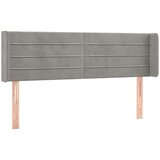  Vzglavje z ušesi svetlo sivo 147x16x78/88 cm žamet, (20735517) | Shoptok.si