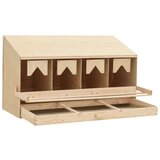  Gnijezdo za nesilice s 4 odjeljka 106x40x59 cm masivna borovina | shoptok.hr
