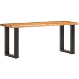 vidaXL klupa sa živim rubom 110 cm od masivnog drva bagrema i čelika | shoptok.hr