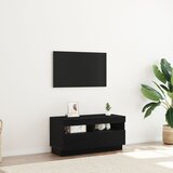 vidaXL TV omara črn hrast inženirski les 80 x 35 x 40 cm luči TV omara Cene