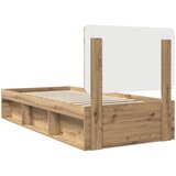  Krevetna konstrukcija Umjetnička hrastovina 90 x 200 cm | shoptok.hr