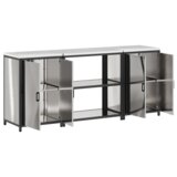  Kuhinjski set za pohranu 3 pcs Srebrna 210 x 50 x 92 cm | shoptok.hr