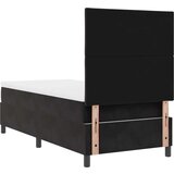 vidaXL Box Spring Postelja z Žimnico Črna Enosobna Žamet | Shoptok.si