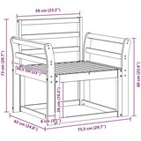  Set vanjskih sofa Čvrsto drvo akacije Prirodna | shoptok.hr