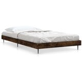 vidaXL Posteljni okvir dimljeni hrast 90x200 cm inženirski les | Shoptok.si