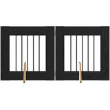  Vrata za pse z stojali 2 pcs Črni hrast 60 x 60 cm, (5000232694) | Shoptok.si