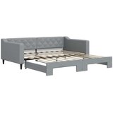  Dnevni krevet na razvlačenje svjetlosivi 100x190 cm od tkanine | shoptok.hr