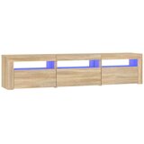 Maison Chic TV omarica - TV stojalo - Televizijska omarica z LED lučkami sonoma hrast 180x35x40 cm, (21702180) | Shoptok.si