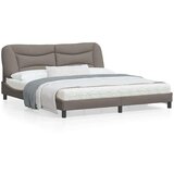  Posteljni okvir z LED lučkami taupe 180x200 cm tkanina, (21095019) Cene