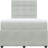 Box spring krevet s madracem svjetlosivi 120x200 cm baršunasti | shoptok.hr