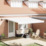  Povlačivi tende Bijela 400 × 300 cm Tkanina i Aluminij | shoptok.hr