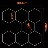  LED stropno svetlo LED/350W/85-265V 4000K 313x298 cm CRI 90 IP54 belo | Eponuda.com