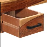 vidaXL Miza z 2 predaloma 110x50x77 cm trden palisander | Shoptok.si