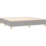  Box spring postelja z vzmetnico LED sv. siva 200x200 cm blago, (20725810) | Shoptok.si
