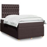  Krevet s oprugama i madracem tamnosmeđi 120 x 200 cm od tkanine | shoptok.hr